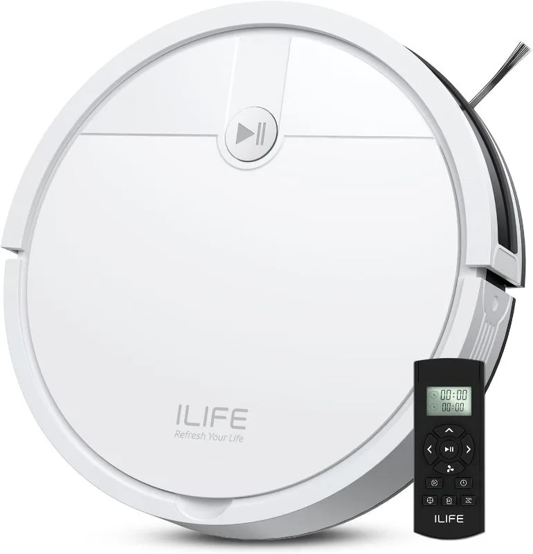 ILIFE V2 Robot Vacuum, Tangle-Free Suction, Ultra-Thin 2.99 Inches, 120-Minute Runtime