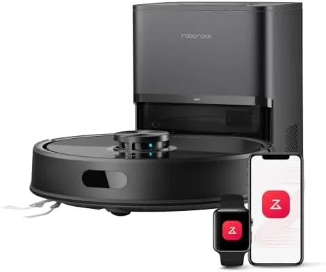 Roborock Robot Vacuum and Mop with PreciSense LiDAR, 10,000Pa Suction, Anti-Tangle, 7-9 Weeks Self-Empty