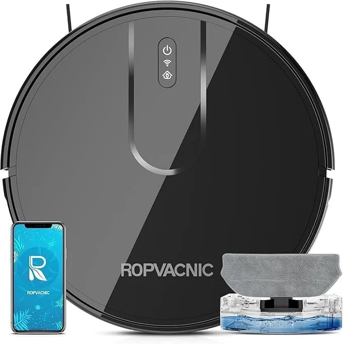ROPVACNIC S1 Robot Vacuum and Mop, 5200Pa Suction, App and Voice Control